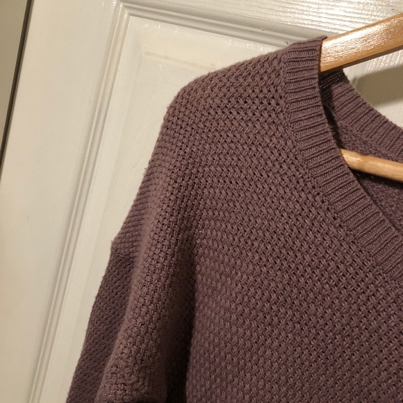 Madewell Mauve Waffle Sweater - Picture 3 of 6